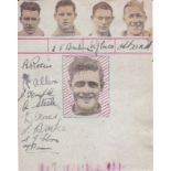 FULHAM 1928-29 Album page signed by 11 players including Price, Rosice, Oliver, Binks, Temple and