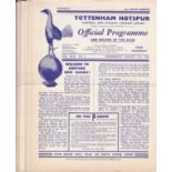 TOTTENHAM Collection of 22 Tottenham home programmes 53/54 season. All 21 x League plus FA Cup v