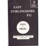 EAST STIRLING - CHELSEA 63 East Stirlingshire home programme v Chelsea, friendly, 28/10/63. The