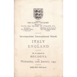 F.A. PLAYER'S ITINERARY / DUNCAN EDWARDS Eight page itinerary for Italy v. England 20/1/1954