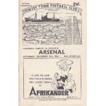 ARSENAL Programme for the away League match v. Grimsby Town 21/12/1946. Good