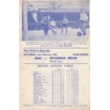 1963 LEAGUE CUP SEMI-FINAL Single sheet programme for the postponed Bury v. Birmingham City match