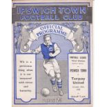 IPSWICH Programme Ipswich Town v Torquay Utd 29 Oct 1938. Lacks staples. No writing. Fair-