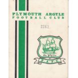 PLYMOUTH LEAGUE CUP SEMI-FINAL Scarce Plymouth home programme v Leicester, 10/2/65, League Cup