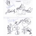 LEEDS UNITED 1992 White fold over card with 14 autographs of the 91/92 Title winning Leeds United