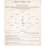 CHELSEA V. ARSENAL 1959 Official single sheet programme for the Metropolitan League match played