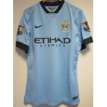 MATCH WORN SHIRT / ALEKSANDER KOLAROV / MANCHESTER CITY Sky blue short sleeve shirt from season