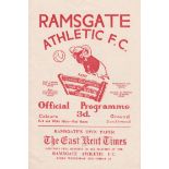 ARSENAL Official programme for the away friendly v. Ramsgate Athletic 22/11/1960 with annotations.