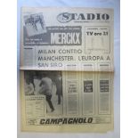 1969 EUROPEAN CUP Semi Final AC Milan v Manchester United played 23 April 1969 at the San Siro,