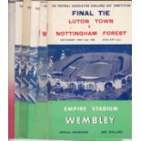 FA CUP FINAL PROGRAMMES Six programmes: 1959, 1960 team changes, 1962 X 3 with 1 songsheet and 1963.