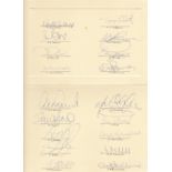 WALES 1993 Fold over card with 18 Wales players signatures from the game v Cyprus, 13/10/93.