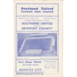 SOUTHEND 56-7 Twenty five home programmes, all 56-7, 23 x League plus Cup v Liverpool and