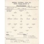 ARSENAL Official single sheet programme for the home Youth Cup match v. Oxford City 25/1/1961 with