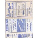 SOUTHEND Small collection of Reserves, friendlies etc, Southend away at Romford 28/4/60 plus homes v