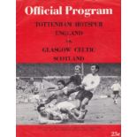 TOTTENHAM - CELTIC 1966 Match programme from the Canadian Tour of both clubs, Tottenham v Celtic,