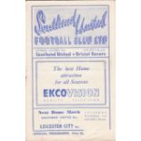 SOUTHEND 50s Seventeen Southend home programmes, 2 x 51/2, 5 x 52/3 and 10 x 53/4. 51/2 v Brighton