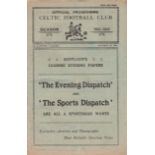 CELTIC - CLYDE 1931 Celtic home programme v Clyde, 10/10/1931, minor folds. Generally good