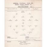 ARSENAL V WEST HAM UNITED 1960 Official single sheet programme for the Youth Cup match at Highbury