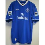 MATCH WORN SHIRT / WILLIAM GALLAS / CHELSEA Blue short sleeve shirt from season 2003/4.