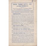 LEEDS-EVERTON 45 Four page Leeds home programme v Everton, 29/9/45, slight tears along folds,