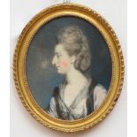 HUGH DOUGLAS HAMILTON (1739-1808): PORTRAIT OF LADY FRANCES LESLIE Pastel on paper, unsigned, with