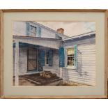 JOHN CHUMLEY (1928-1984): THE BACK PORCH Watercolor on paper, signed 'Chumley' lower left, with