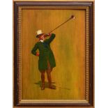 AMERICAN SCHOOL: CLARENCE HONEY" CRAVEN, NATIONAL HORSE SHOW MANAGER" Oil on board, signed with