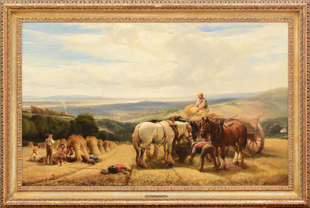 HENRY BRITTAN WILLIS (1810-1884): HARVEST SCENE Oil on canvas, c. 1857, signed 'Brittan Willis'