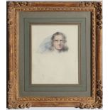 ATTRIBUTED TO WILLIAM NULREADY (1786-1863): PORTRAIT SKETCH Pencil and watercolor on paper,