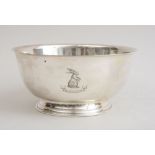 AMERICAN PRESENTATION SILVER PAUL REVERE REPRODUCTION BOWL Marked 'BM' centering a lion's head,