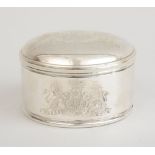 GEORGE III SILVER BOX AND COVER Possibly Walter Brind, London, 1780; later engraved with pseudo