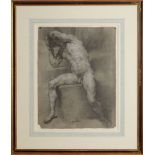 ANTON VON MARON (1733-1808): STUDY OF A MALE FIGURE Chalk on paper, signed 'Maron' and inscribed '