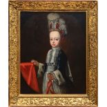 FOLLOWER OF CHARLES BEAUBRUN (1604-1692): PORTRAIT OF A YOUNG BOY Oil on canvas, unsigned, lined. 33