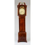 GEORGE III INLAID MAHOGANY LONGCASE CLOCK, COLIN CROLL OF PERTH The top with breakarch cornice