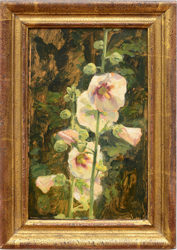 ALBERT DURER LUCAS (1828-1918): SWEET PEAS Oil on panel, 1895, signed 'AD Lucas' and dated lower - Image 2 of 4