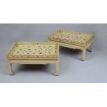 PAIR OF CHINESE STYLE CREAM-PAINTED AND PARCEL-GILT TRAY TOP TABLES, MODERN The top decorated with