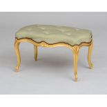 GEORGE III GILTWOOD STOOL In the French taste; gilding 20th Century. 17 x 32 x 18 in.