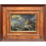 DUTCH SCHOOL: SHIPWRECK; AND PASTORAL SCENE Two oil on copper, unsigned. Both 4 3/4 x 7 in., 10 1/