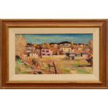 JOSEPH AMADEUS FLECK (1892-1977): RANCHO DE TAOS VALLEY Oil on masonite, signed 'D. (?) Fleck' lower