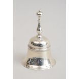 ENGLISH SILVER DINNER BELL Maker's mark rubbed, London, 1923. 4 5/8 in., approx. 10 oz.