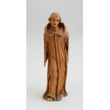 BOLOGNESE SCHOOL (17TH C.), FIGURE OF A BENEDICTINE MONK, POSSIBLY GERMAN Carved wood, the