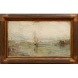 MORRIS WESTON (1859-?): HARBOR VIEW Oil on canvas, 1915, signed 'Morris Weston' and dated lower