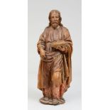 SPANISH RENAISSANCE STYLE CARVED WOOD FIGURE OF ST. JOHN THE EVANGELIST, POSSIBLY ITALIAN With