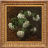 VICTORIA DUBOURG FANTIN-LATOUR (1840-1926): WHITE HYDRANGEAS Oil on canvas, signed with initials '