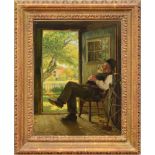 WILLIAM VERPLANCK BIRNEY (1858-1909): AT HIS EASE Oil on canvas, 1901, signed 'W. Verplanck Birney