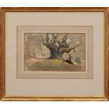 ROBERT TAYLOR PRITCHETT (1828-1907): THE GREAT TREE Watercolor with gouache on paper, unsigned;
