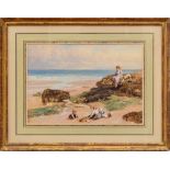 MYLES BIRKET FOSTER (1825-1899): LOW TIDE, ISLE OF WIGHT Watercolor and gouache on paper, signed