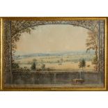 ATTRIBUTED TO JOHN VARLEY II (1850-1933): AN EXTENSIVE LANDSCAPE VIEWED FROM A TERRACE Watercolor on
