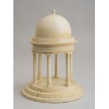 NEOCLASSICAL STYLE PAINTED WOOD MODEL OF A GARDEN FOLLY The six doric columns supporting the dome