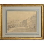 JOHN CLAUDE NATTES (1765-1822): NORTH PARADE, BATH Ink and wash on paper, unsigned, titled on the